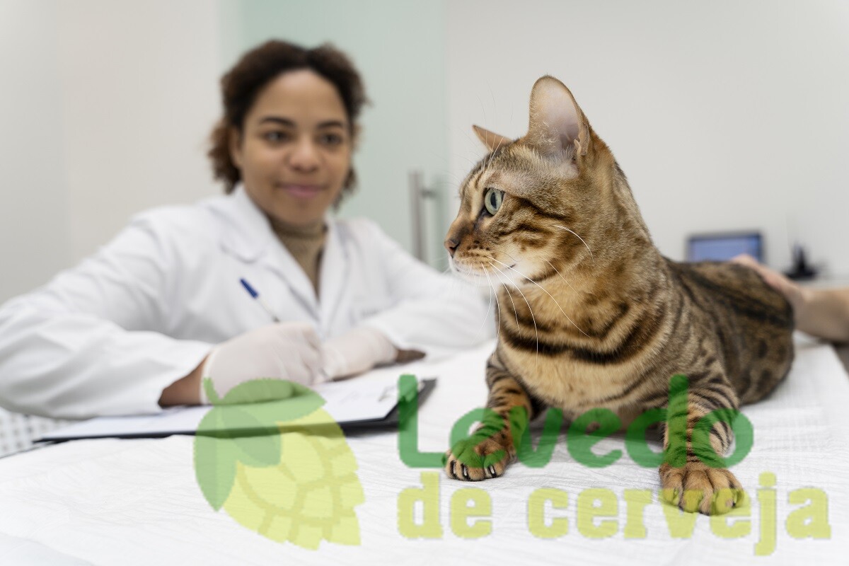 Gato em consultório veterinário